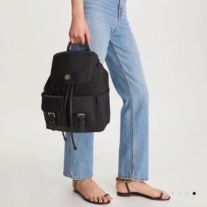 Tory Burch Nylon Flap Backpack